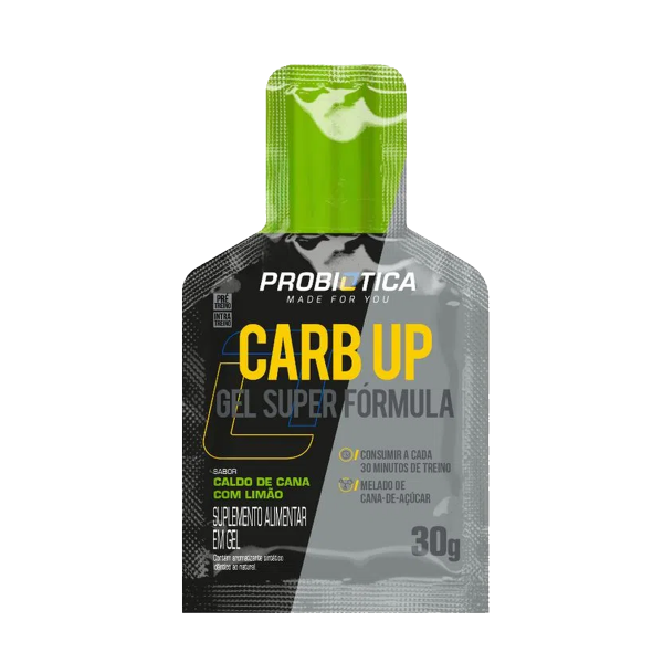 Carb Up gel super fórmula 30g caldo de cana com limão Probiotica