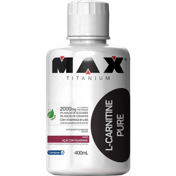 L-carnitine 400ml açaí com guaraná Max Titanium