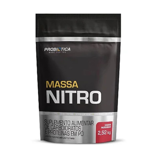 Massa nitro 2,5kg morango Probiotica