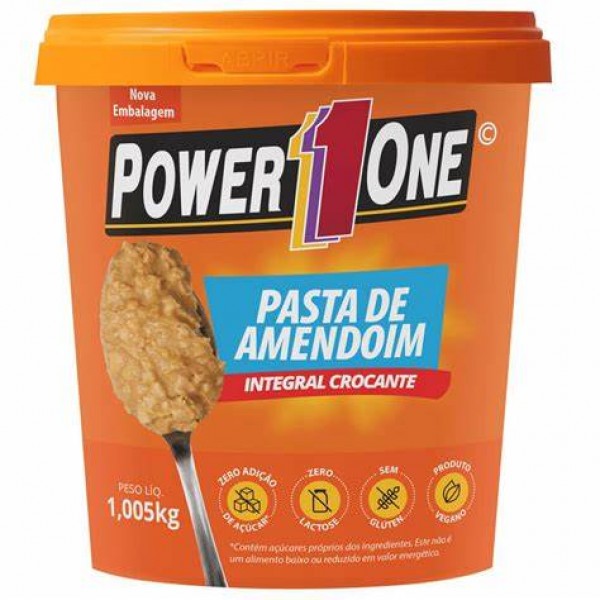 Pasta de Amendoin 1kg crocante Power one