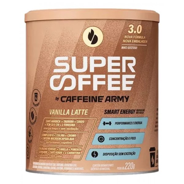 Super Coffee 3.0 220g Vanilla Latte Caffeine Army