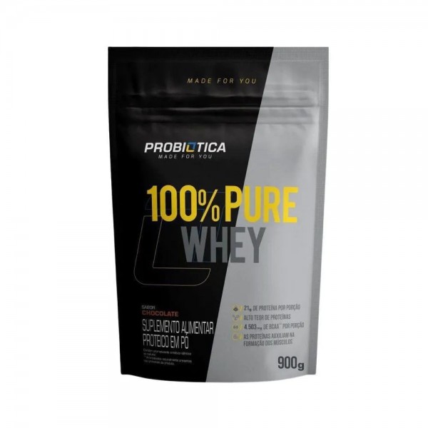 100% Pure Whey refil 900g chocolate Probiotica