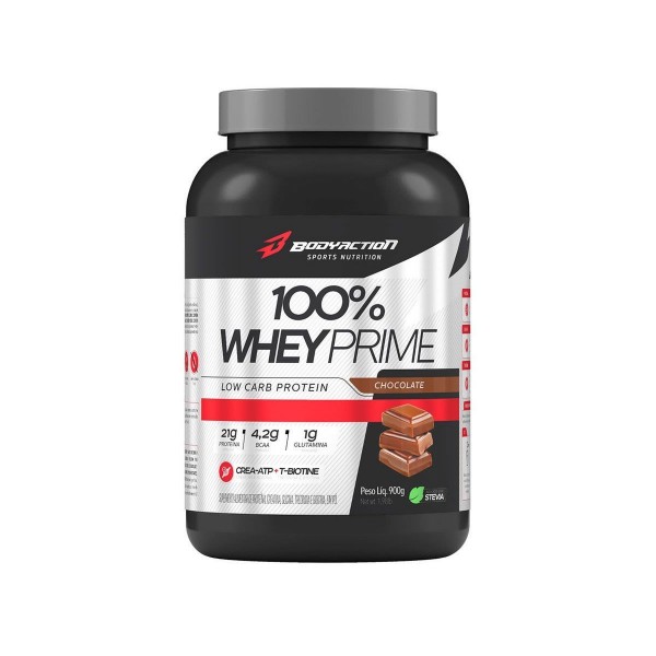 100% Whey Prime pote 900g chocolate Bodyaction