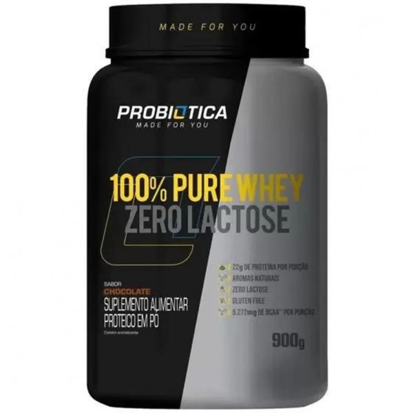 100% Pure Whey zero lactose 900g chocolate Probiotica