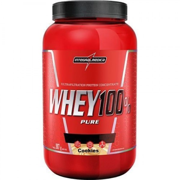 Whey 100% pote 907g cookies Integral Médica