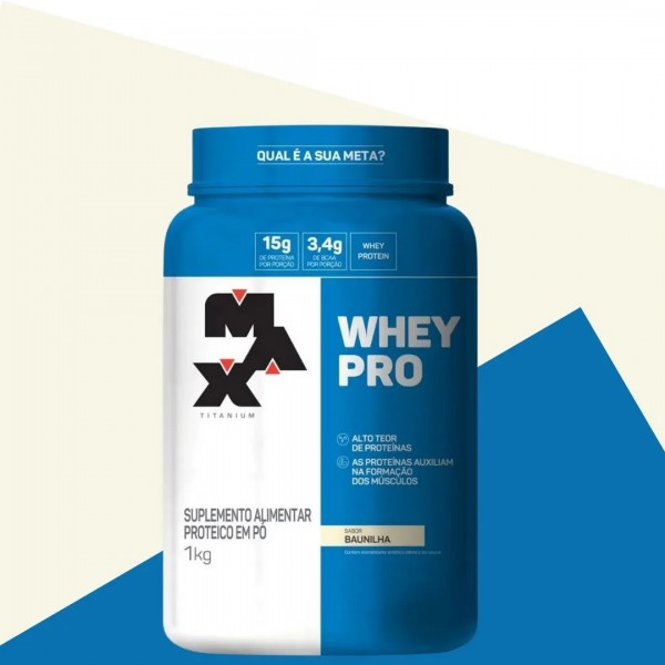 Whey Pro 1kg baunilha Max Titanium