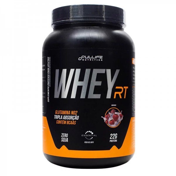 Whey RT pote 900g morango Fullife