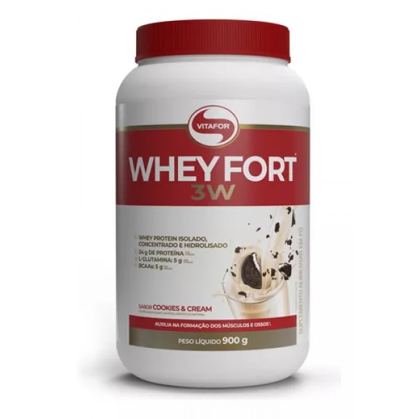 Whey Fort 3w 900g cookies Vitafort