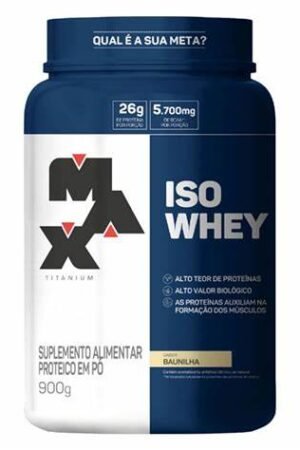 Iso whey 900g baunilha Max Titanium