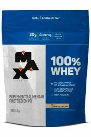 100% Whey refil 900g cookies Max Titanium
