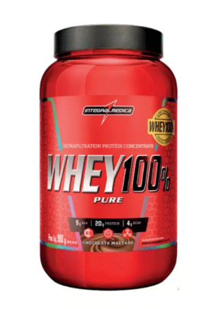 Whey 100% pote 907g chocolate maltado Integral Médica