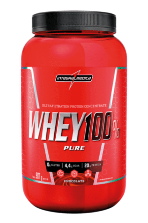 Whey 100% pote 907g chocolate Integral Médica