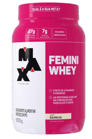 Femini Whey 900g baunilha Max Titanium