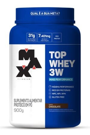 Top whey 3w 900g chocolate Max Titanium