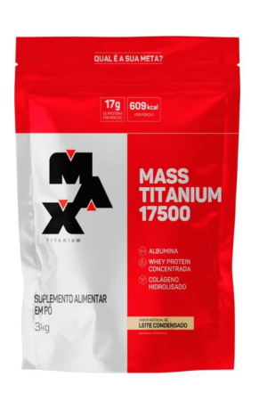 Mass Titanium 3kg leite condensado Max Titanium
