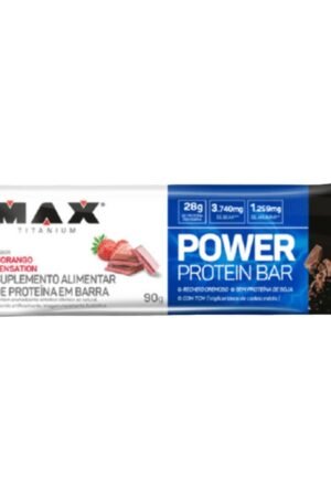 Power Protein Bar 90g Morango Max Titanium