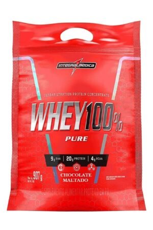 Whey 100% refil 907g chocolate maltado Integral Médica