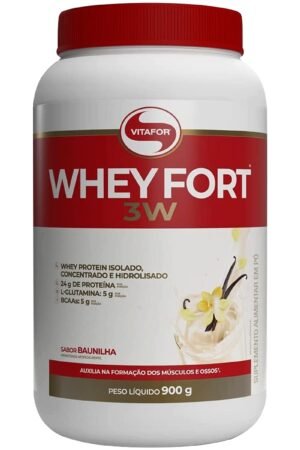 Whey Fort 3w 900g baunilha Vitafort
