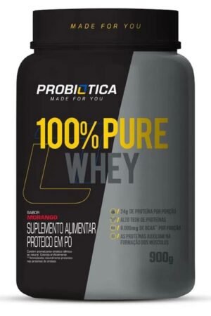 100% Pure Whey 900g pote morango Probiótica