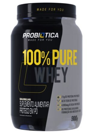100% Pure Whey 900g pote baunilha Probiotica
