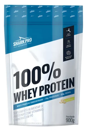 100% Whey refil 900g chocolate branco Shark Pro