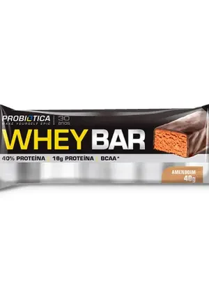 Whey Bar 40g amendoim Probiotica