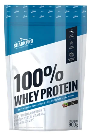 100% Whey refil 900g avelã Shark Pro