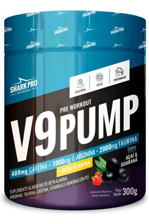 V9 pump 300g açai e guarana Shark pro