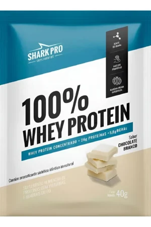 Sache 100% whey 40g chocolate branco Sharkpro