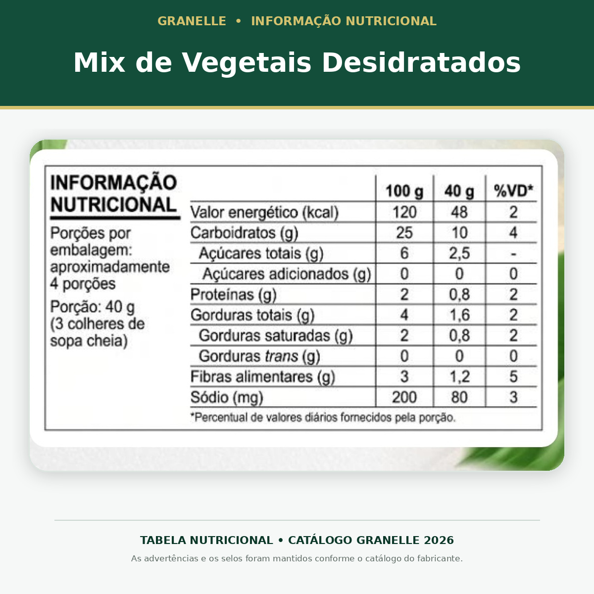 Mix de vegetais chips 150g Granelle - Imagem 2